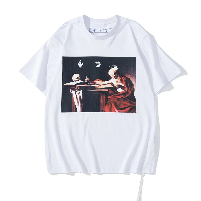 

Fashion Top Quality 1:1 Mens Oli Painting Arrow Tee Top Men Womens Sunmer Designer Tshirt Casual Streetwear Shirt Man Clothing