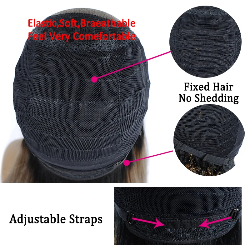 Kissmee бразильские волосы блонд парик шнурка человеческих волос Закрытие парики 4*4