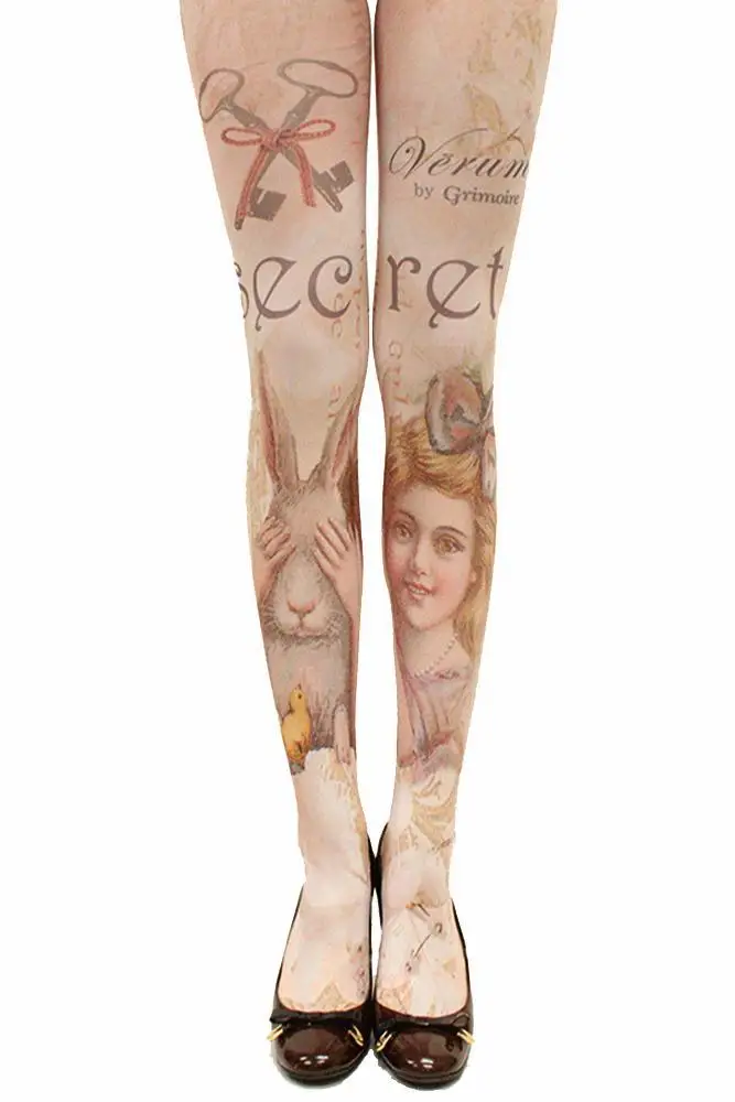 

Japanese Underpants New Velvet Stockings, Pantyhose, Tattoo Stockings, Women's Wear Fake Tall Cylinder Printing