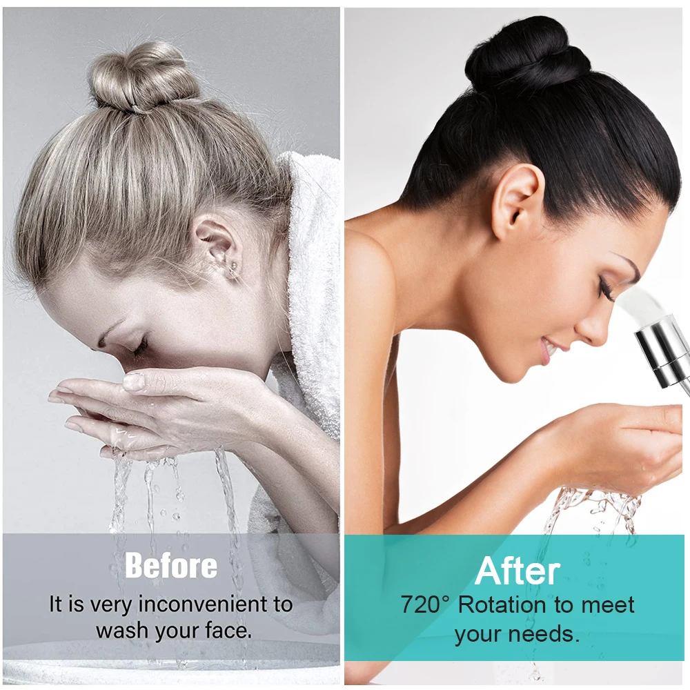 

720 Degree Universal Splash Filter Faucet Spray Head Rotatable Kitchen Tap Water Saving Nozzle Sprayer Anti Splash Filter Faucet