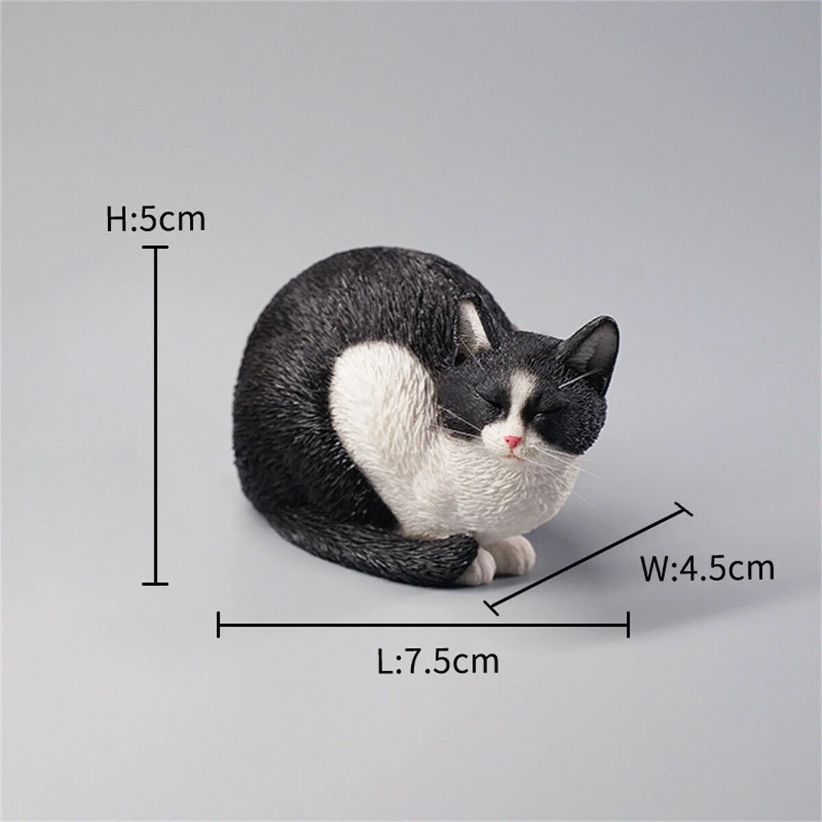 JXK-figura de gato perezoso 1/6, modelo de gato letargico 2,0, bonito Animal de Mascota, coleccionista, adornos de decoraci&oacute;n de Navidad, regalo para adultos y ni&ntilde;os-3