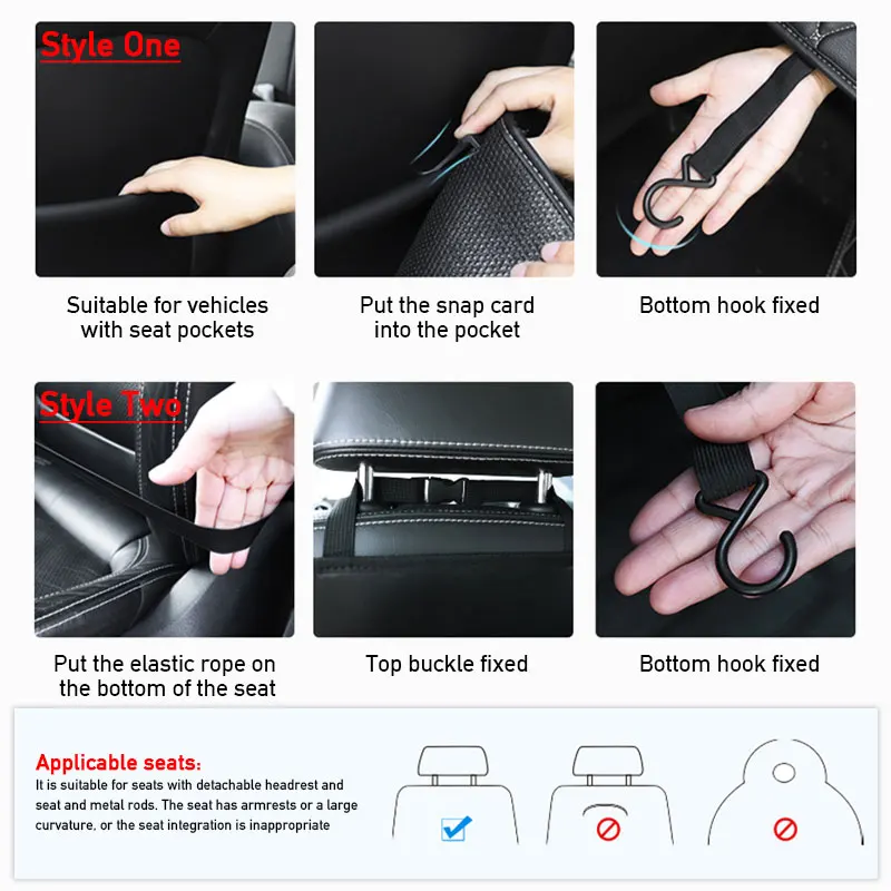 

Car Anti Kick Pad Mat Seat Back Protector Cover For Children Kids Baby Pu Leather Car Seat Anti-Kick Protector Storage Mats