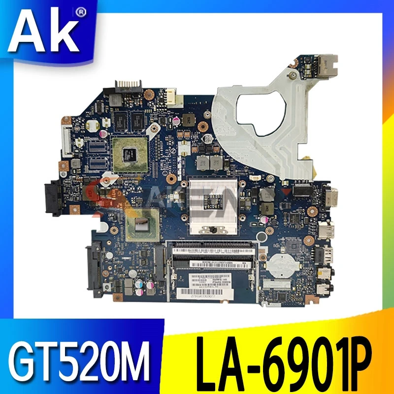 P5WE0 LA 6901P материнская плата для For Acer 5750 5750G 5755 ноутбука HM65 GT520M 1 ГБ оригинальная
