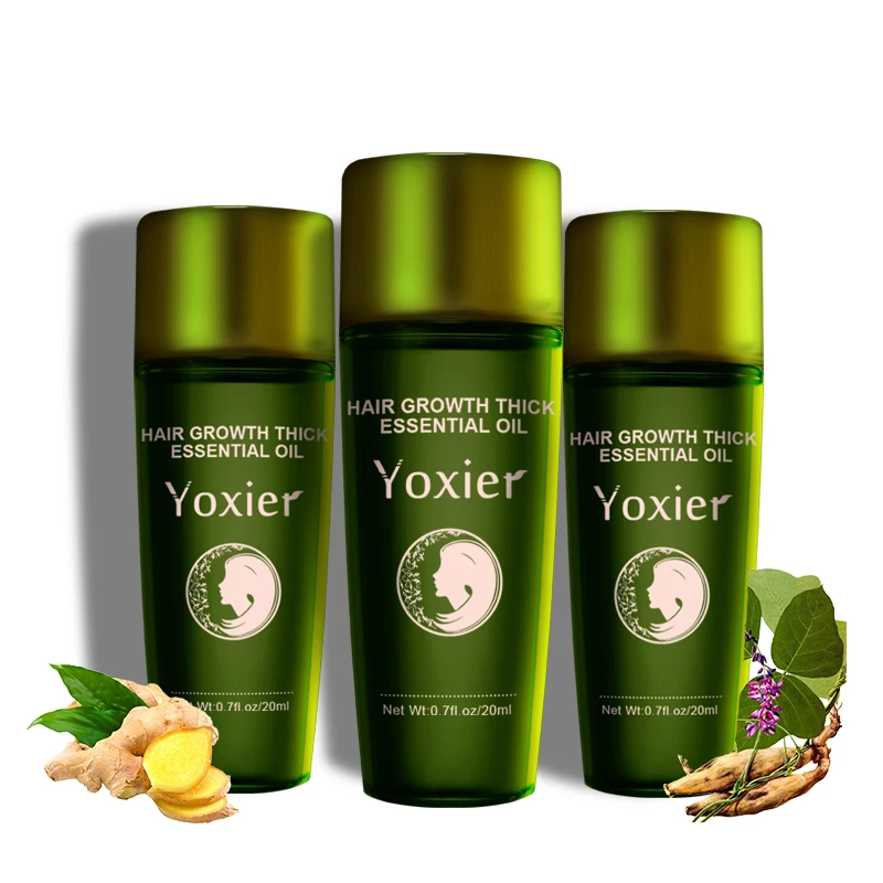 

Yoxier Herbal Hair Growth Essential Oil Hair Care Hair Loss Product Promote Thick Fast Repair Growing Treatment Liquid 20ml/2Pcs