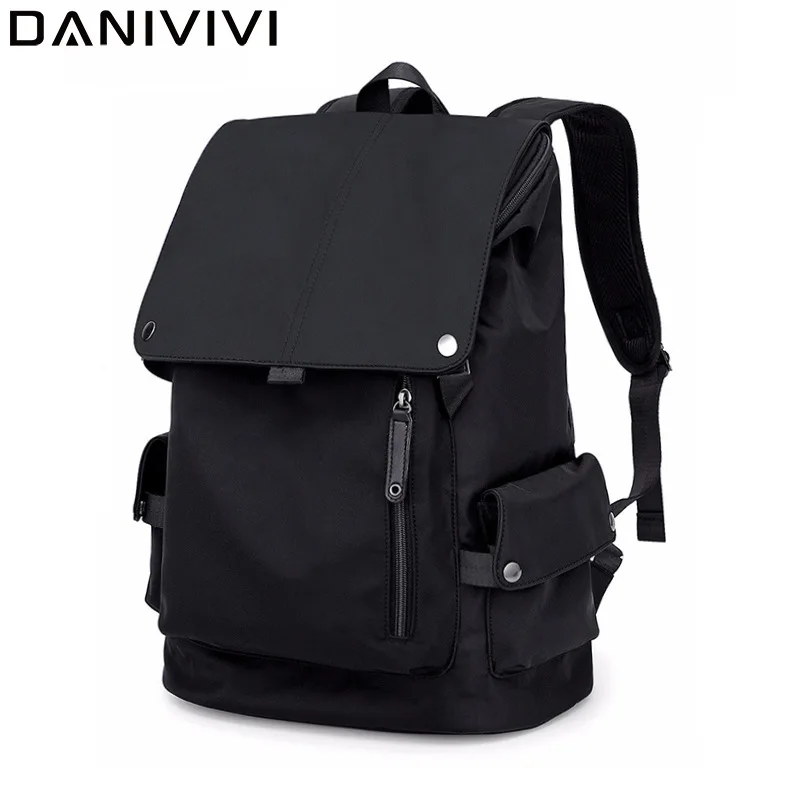 

Men's Backpack Fashion Trend School Backpacks Simple Nylon Large Capacity Schoolbag Anti Theft Backpack Women
