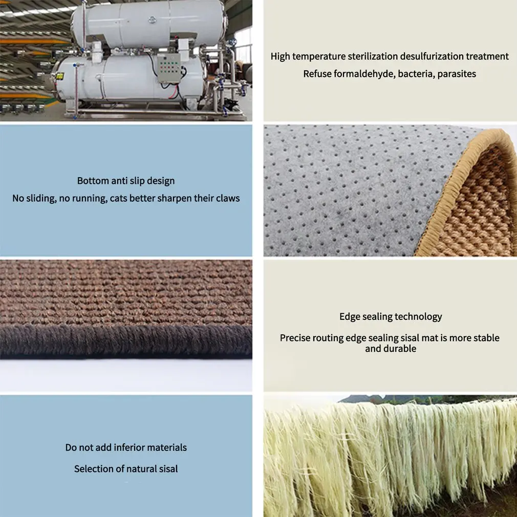 

1 Pc Natural Sisal Cat Scratcher Board Lounger Scratching Post Mat Toys Cooling Furniture Pet Product Random Color