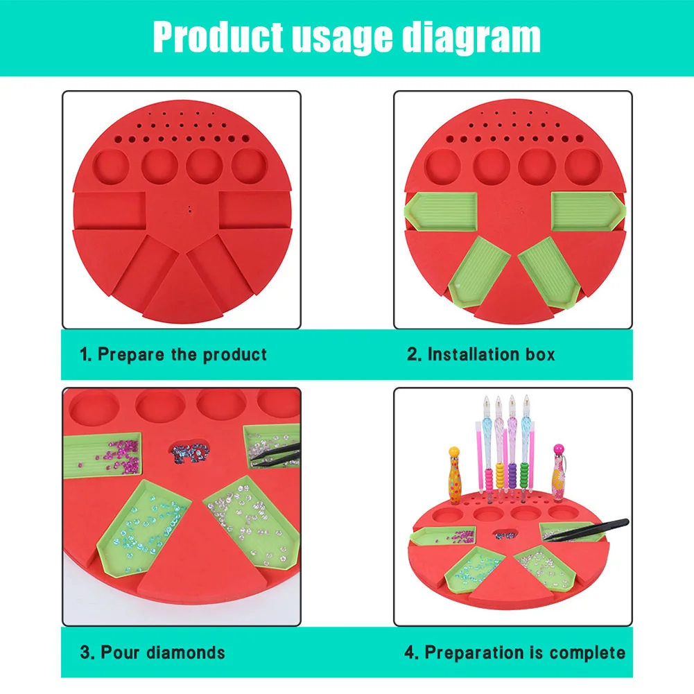 Лоток для алмазной живописи лоток сверл зеркальная форма большой емкости