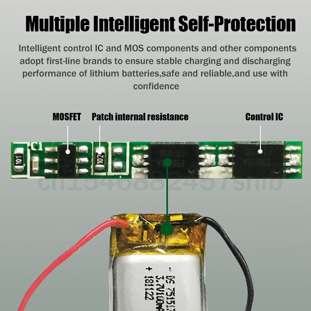 1/2 шт. литий-полимерные перезаряжаемые литий-ионные батареи 751517 3 7 в 100 мАч для MP3 GPS