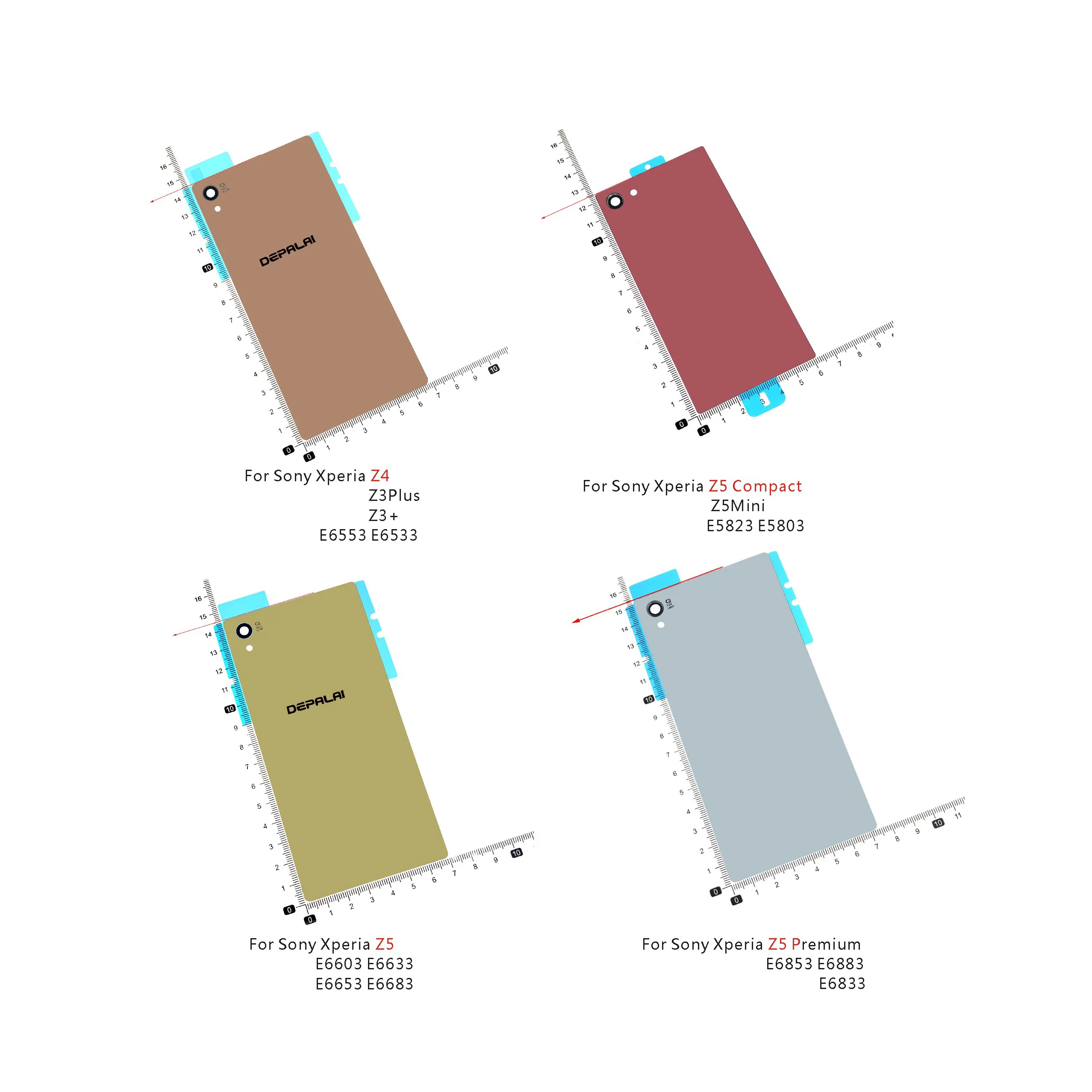 Задняя крышка корпуса для Sony Xperia Z4 Z3Plus Z3 + Z5 Compact Z5Mini Premium Z5P запасные части задняя