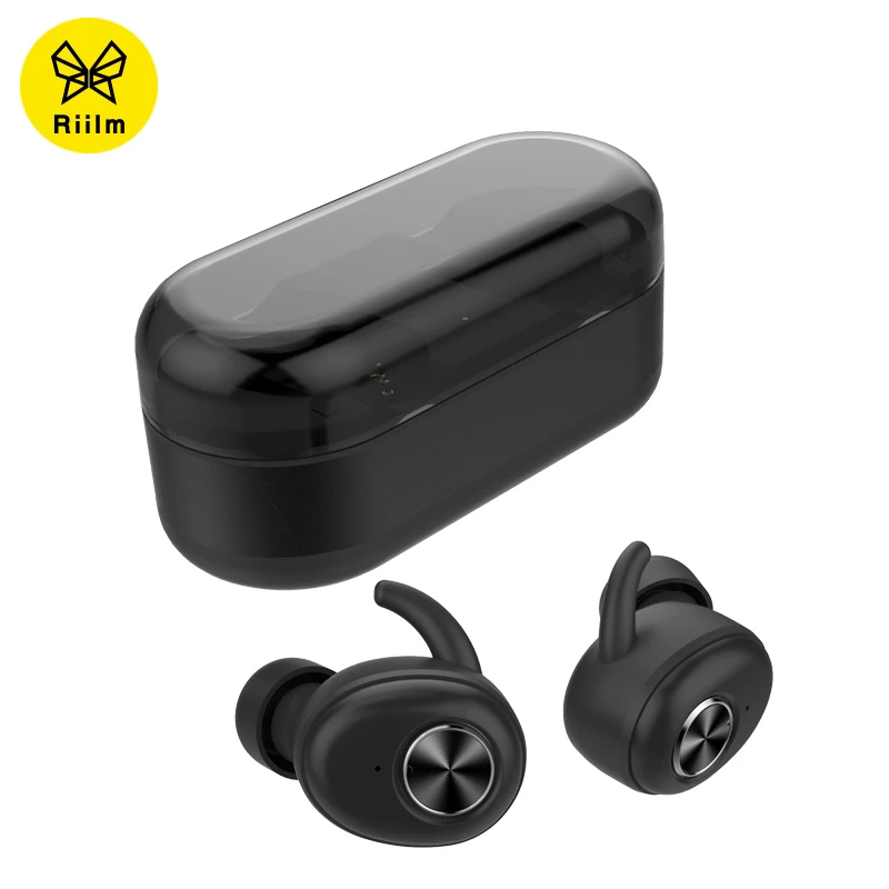 Беспроводные стерео наушники Riilm X90, bluetooth наушники IPX4, гарнитура с защитой от пота, спортивные наушники с микрофоном для громкой связи