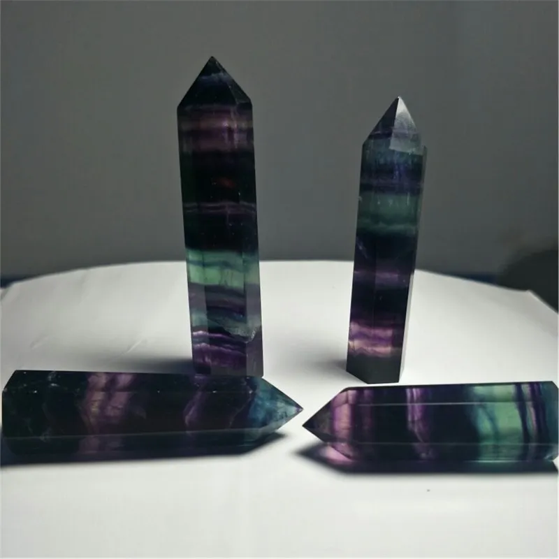 Натуральный флюоритовая Хрустальная в разноцветную полоску флюорит цвет на