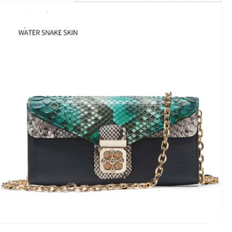 Женская сумка FENGE из змеиной кожи кожаная новый стиль Большая вместительная