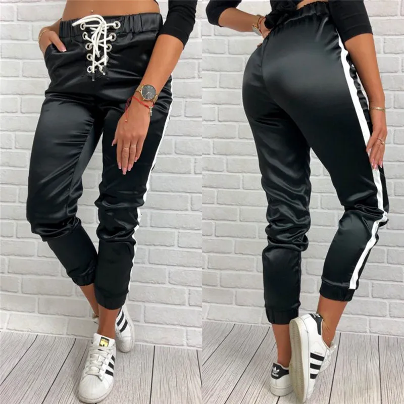 Женский осенне-весенний Тонкий девять штанов новые бинт эластичный с высокой