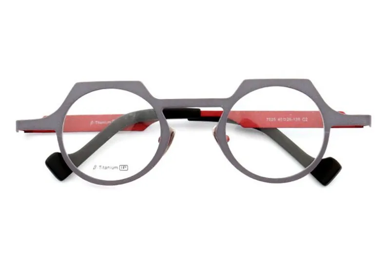 

High Quality B-Titanium Glasses Frame Vintage Unisex Full Rim Optical Eyewear Clear Lens Goggle Prescription Myopia Eyeglasses