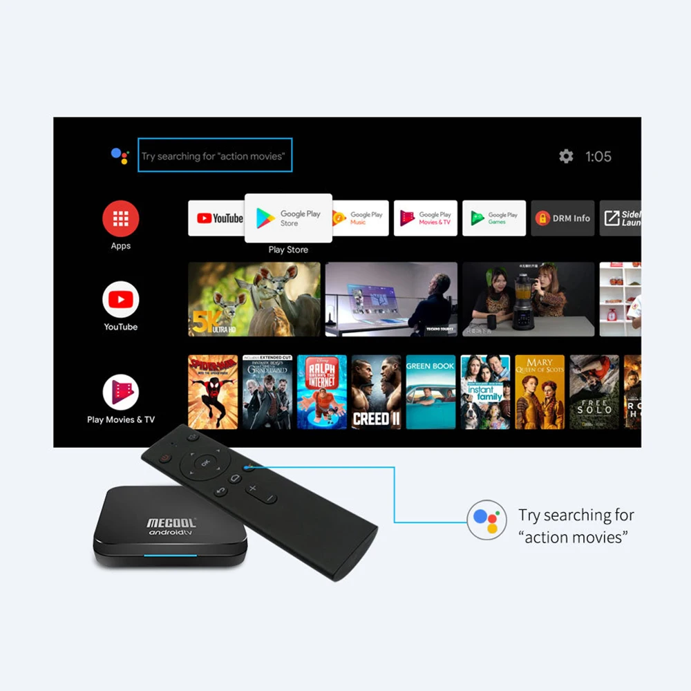 ТВ-приставка с Android 9 0 4 Гб ОЗУ 128 ПЗУ умная Wi-Fi Bluetooth сетевая приставка 4K Двойной BT4.0