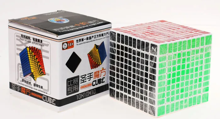 half-bright white Shengshou 10x10x10 куб 10,2 см волшебный куб, головоломка, 10 слоев 10x10 волшебный куб cubo подарок образовательные игрушки, Прямая поставка - Цвет: half-bright white