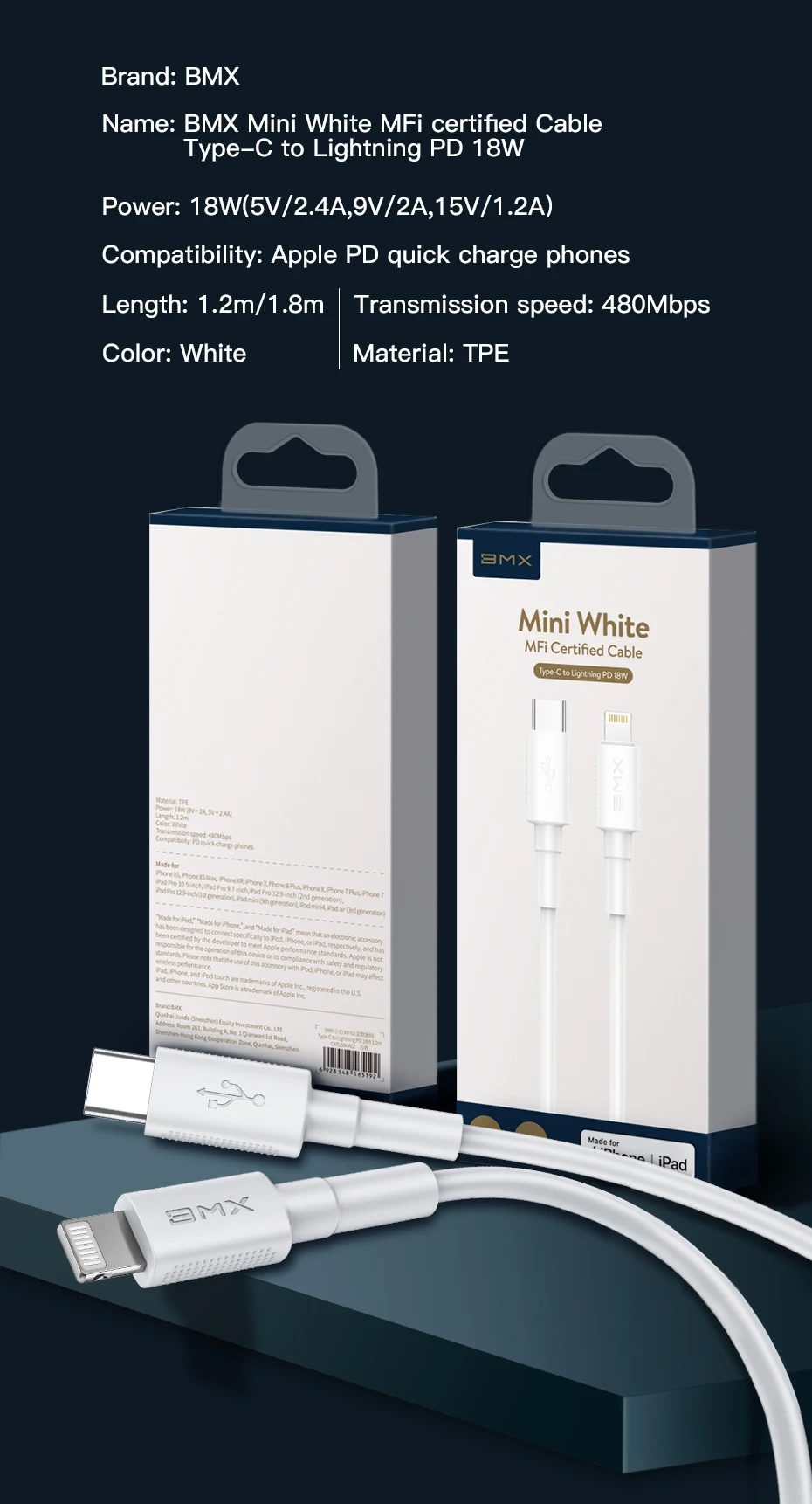 Baseus MFi Сертифицированный зарядный кабель типа c для iPhone xs max xr 8 7 6s plus 11 ipad pro быстрое зарядное устройство PD кабель 1 м 2 м