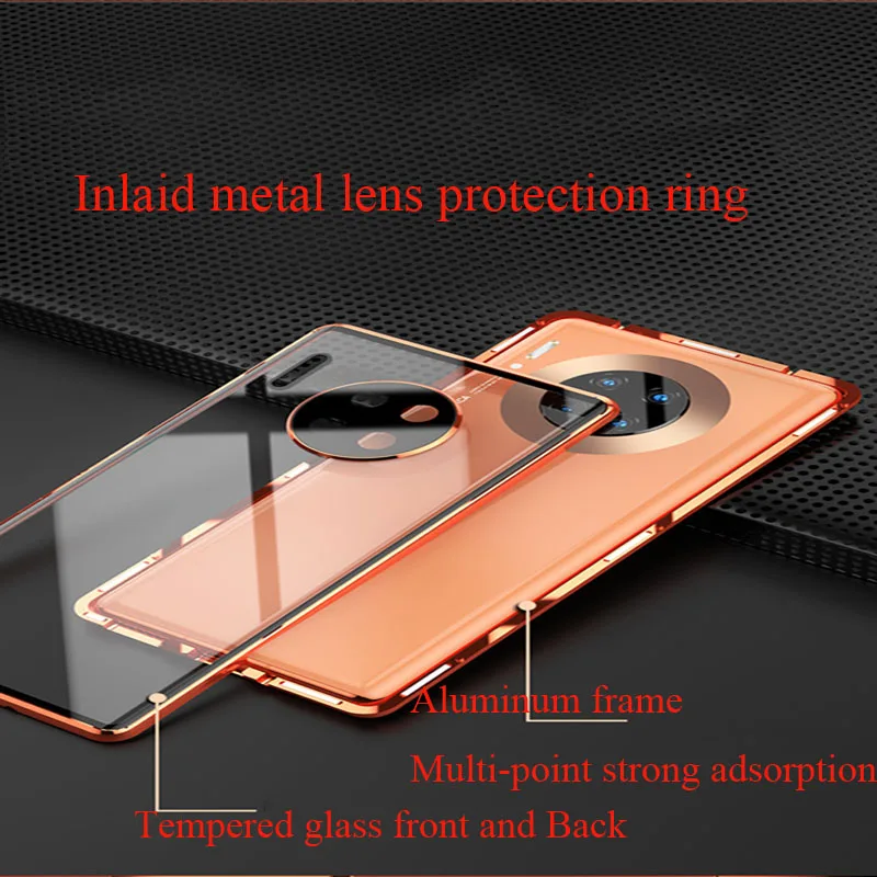 Metal Magnetic Case For Huawei Mate30 Mate20 Pro P40 P30 Honor20 Honor 30S Nova6 SE Nova5 With lens protection ring | Мобильные