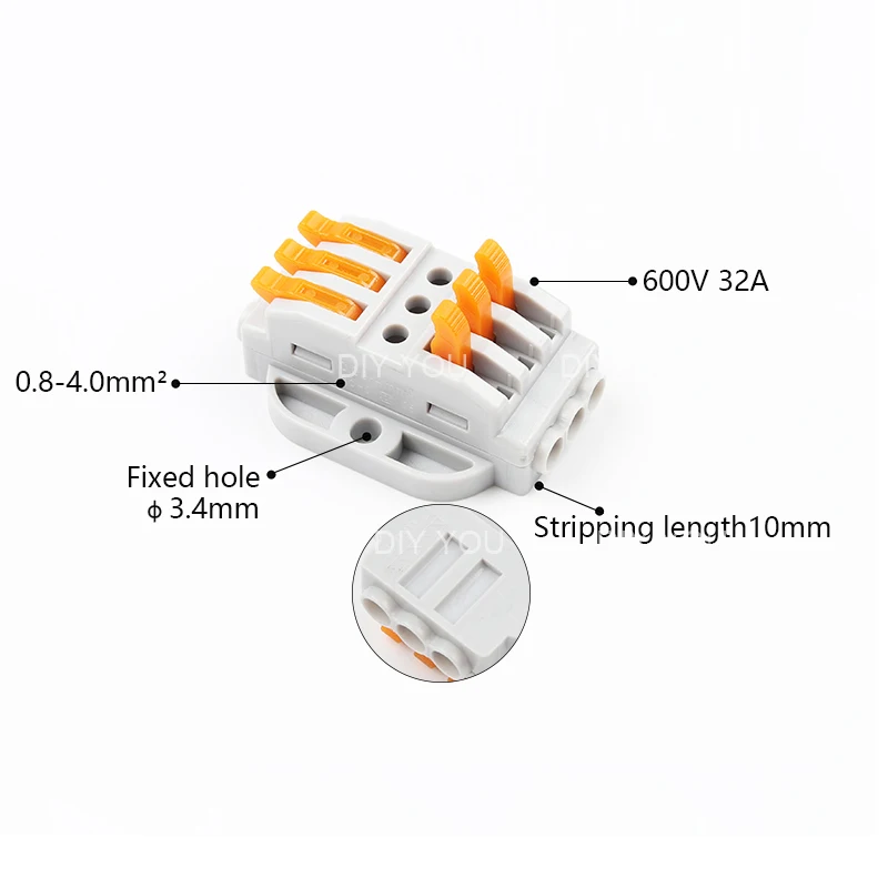 10 Вт 30 50 шт. Укрась свою разъем провода свернутый кабель соединитель проводник