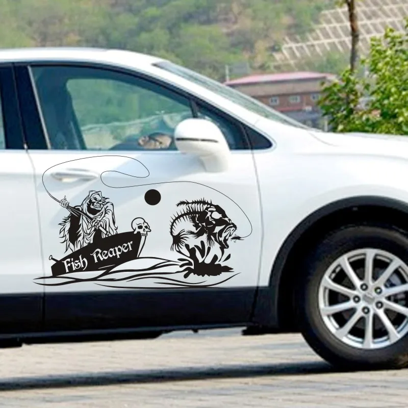 Наклейка охотника на рыбок рыболовные снасти наклейки в дырочку для рыбалки