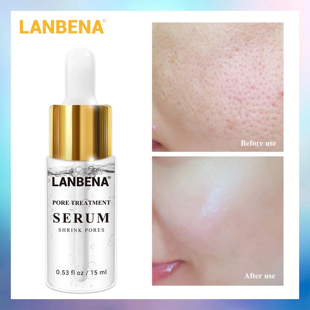 LANBENA, сыворотка для лечения пор, для лица, для жирного контроля носа, для удаления угрей, эссенция, укрепляющая, увлажняющая, восстанавливающая уход за кожей