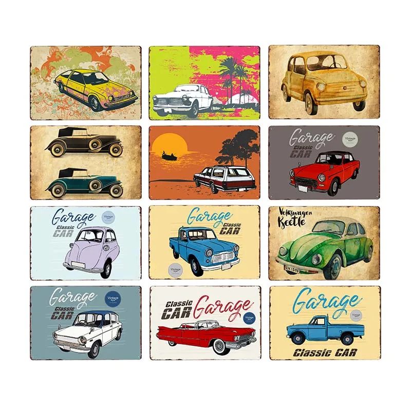 Автомобильная Оловянная настенная вывеска металлическая винтажная табличка