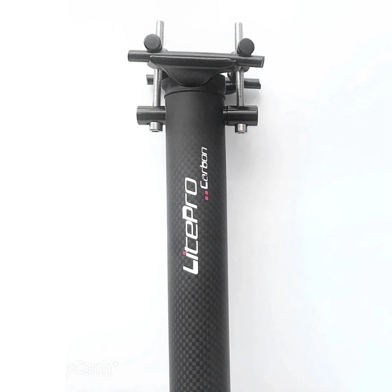 

Litepro Folding Bike Seatpost Carbon Fiber Bicycle Seat Post 33.9mm x 580mm 3K Bike Seat Tube for Brompton