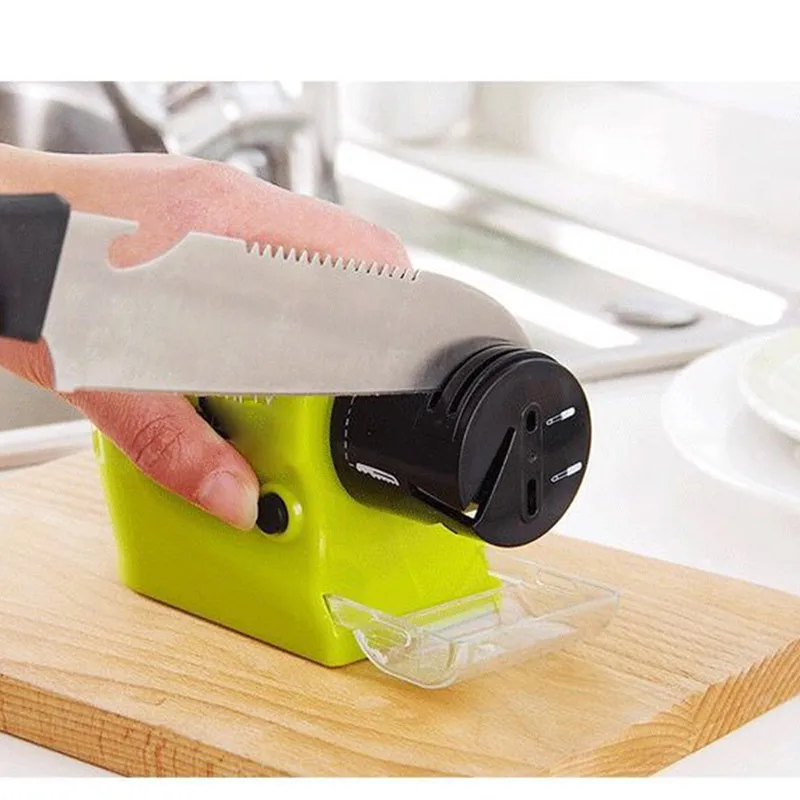 

Electric Knife Sharpener Motorized Kitchen Blade Sharpener Stone Motorized High-Speed Safe Sharpening Rotating Household Tool