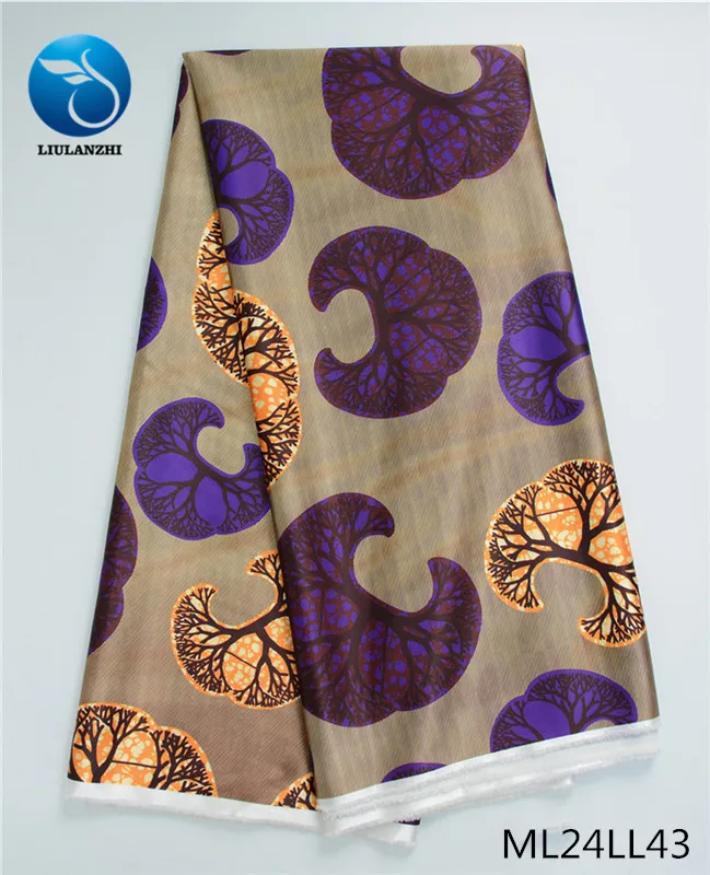 

LIULANZHI ankara satin 5 yards african soft fabric tissu sewing material for party satin fabrics ML24LL40-69