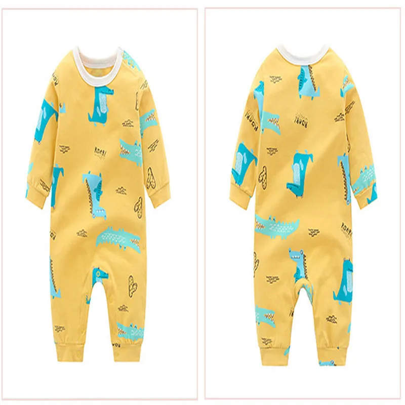 

Spring and Autumn Fashion 0-24 Months Trousers Baby Climbing Clothes Long-sleeved One-piece Baby Rompers Girls Boys Bodysuits