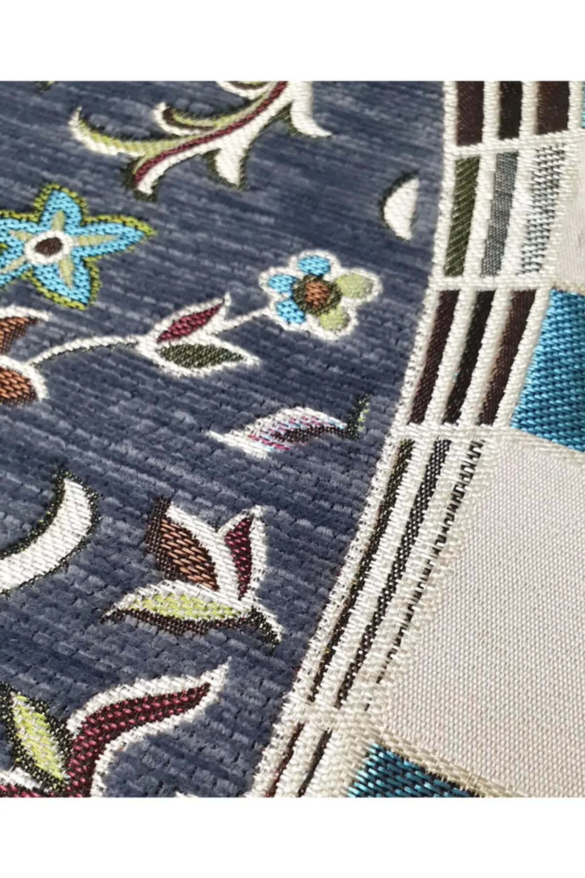 Молитвенный коврик Arabik Ravza из шенилла серый