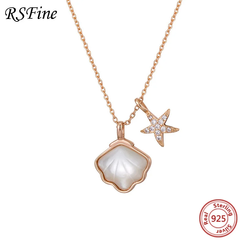 

925 sterling silver shell starfish necklace fritillary gift girlfriends female For Women Singapore Chomel Fine jewelry wholesale