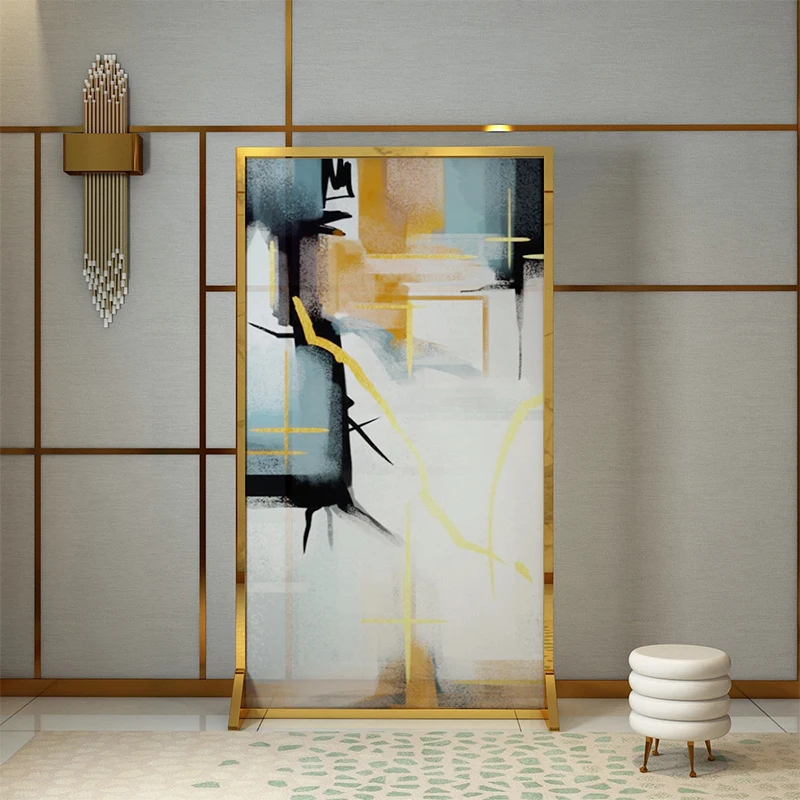 

Светильник Роскошная перегородка в европейском стиле с абстрактным изображением для гостиной, входа в спальню, высококачественный металлический мобильный экран
