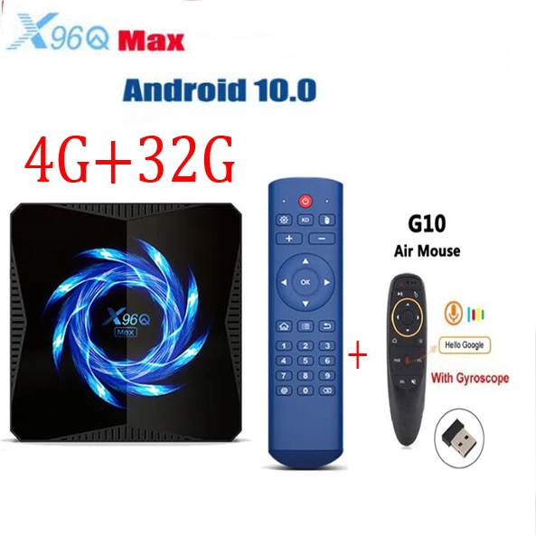 ТВ-приставка X96Q MAX Android 10 4 + 32/64 ГБ Wi-Fi 2 4/5 0 ГГц 4K HDR x96q H616 | Электроника