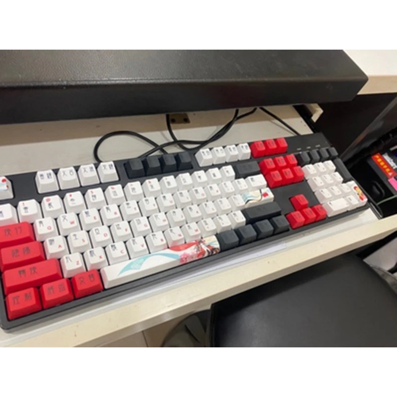 

120Keys PBT Keycaps OEM Profile DYE-SUB Keycap for cherry MX Switch Mechanical Keyboard Female Role Theme Backlit Keycap