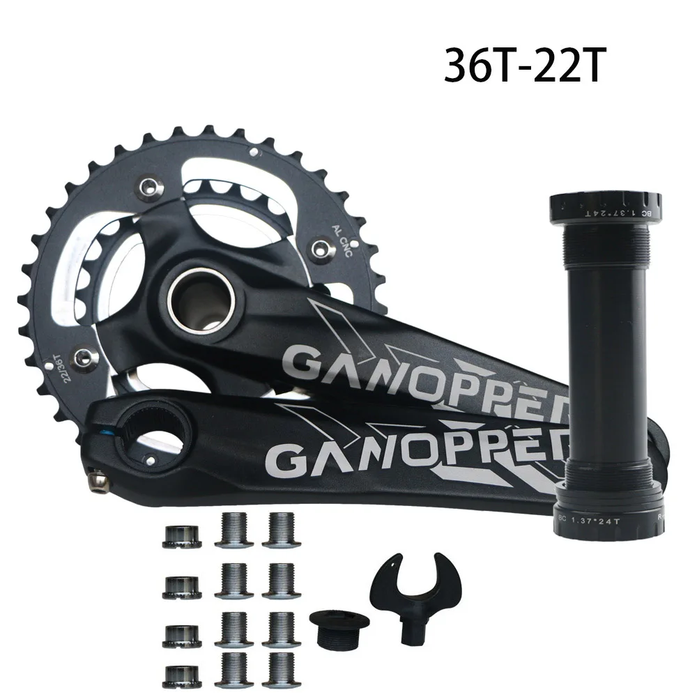 175 мм Fatbike Fat bike crank набор 100 мм BB 104BCD коленчатая цепь 30T 32T 36T 38T 40T 42T 104 мм BCD односкоростная цепь - Цвет: 22T 36T crankset