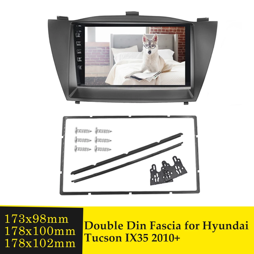 Комплект обшивки автомобильного радиоприемника Double Din для HYUNDAI TUCSON IX35 2010