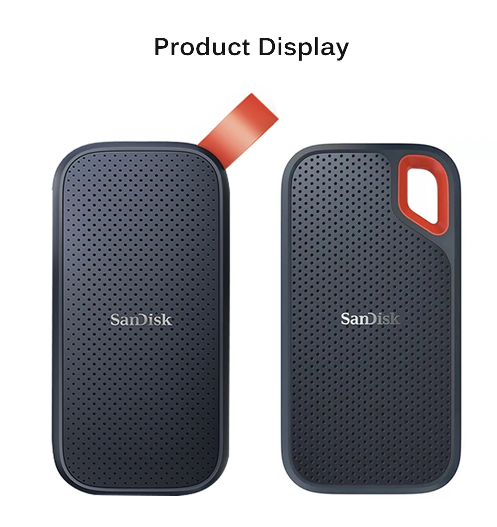 SanDisk Портативный внешний SSD E60 500GB ТБ 2 520 МБ/с. Внешний hd 480GB USB 3 1 Type C disco duro
