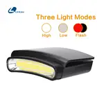 COB светодиодный Clip On White шапка с фонариком Hat лампа Велоспорт Туризм Кемпинг налобный фонарь с аккумулятором