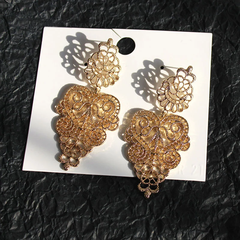 Винтажные золотые серьги в готическом стиле для женщин корейская мода гвоздики