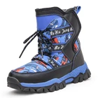 Зимние теплые меховые сапоги для мальчиков и девочек 5-12 + лет, меховые сапоги с шипами, нескользящая кожаная Осенняя Водонепроницаемая детская повседневная обувь