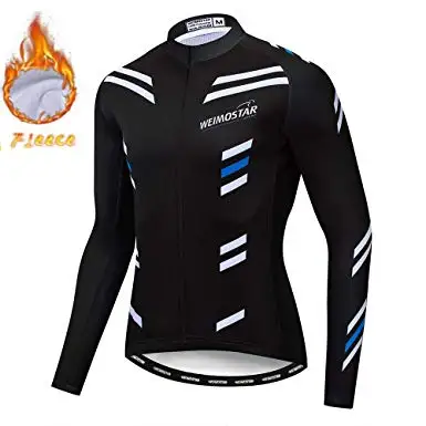 New long sleeve cycling Jersey Men's team Autumn winter Thermal fleece clothing ropa ciclismo biking spain brazil | Спорт и