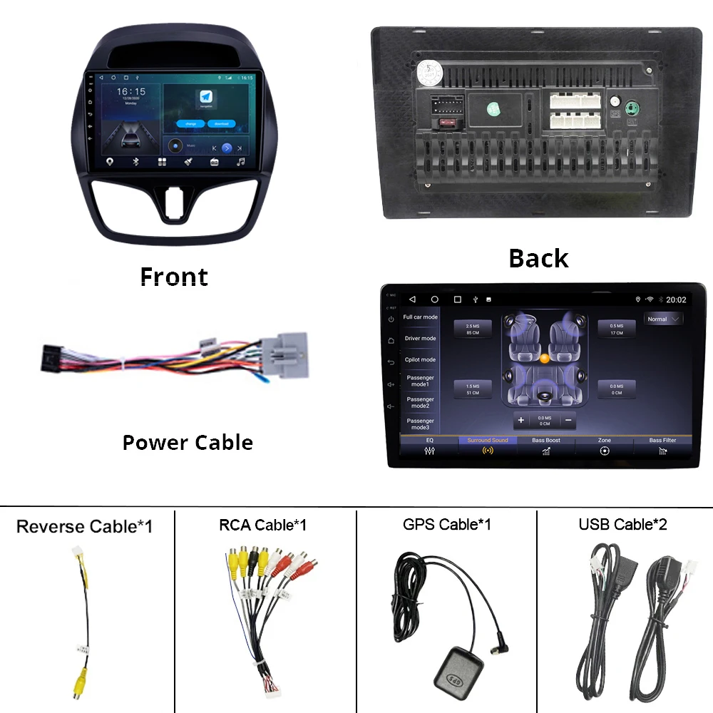 

2DIN Android 10.0 Car Radio For CHEVROLET Spark 2015-2018 GPS Navigation Car Receiver Stereo Receiver DSP Car Multimedia Player