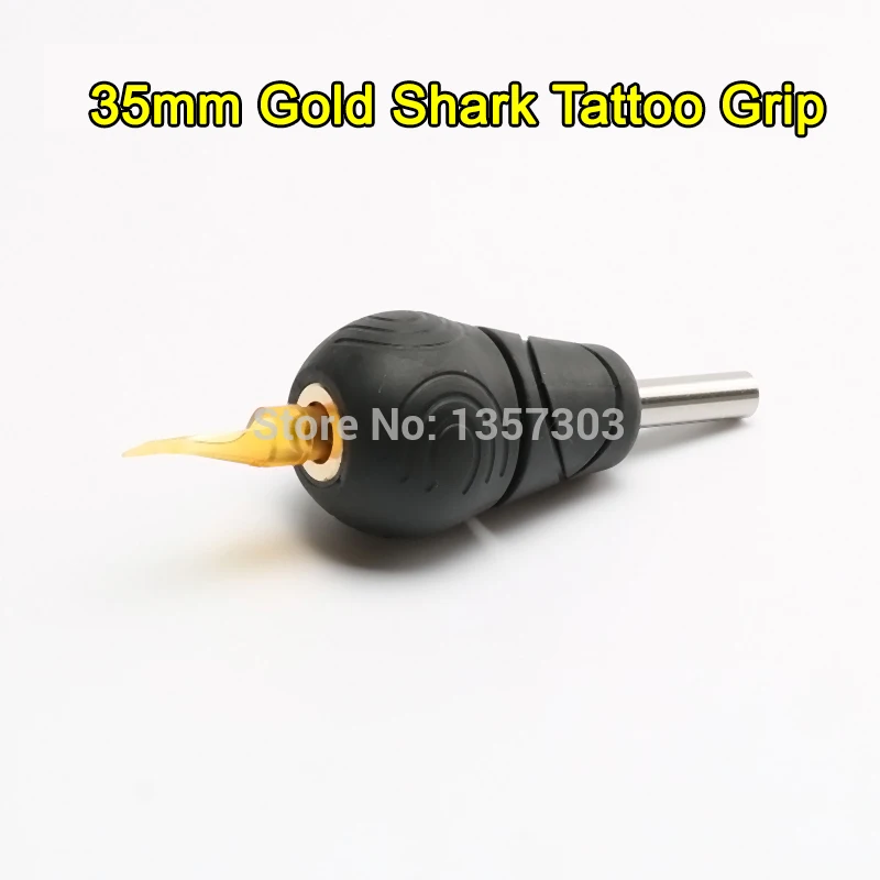 1pcs Goden Shark Tattoo Grip 35mm Self-Locking Rubber with Copper Core for Machine Needles Supplies | Красота и здоровье