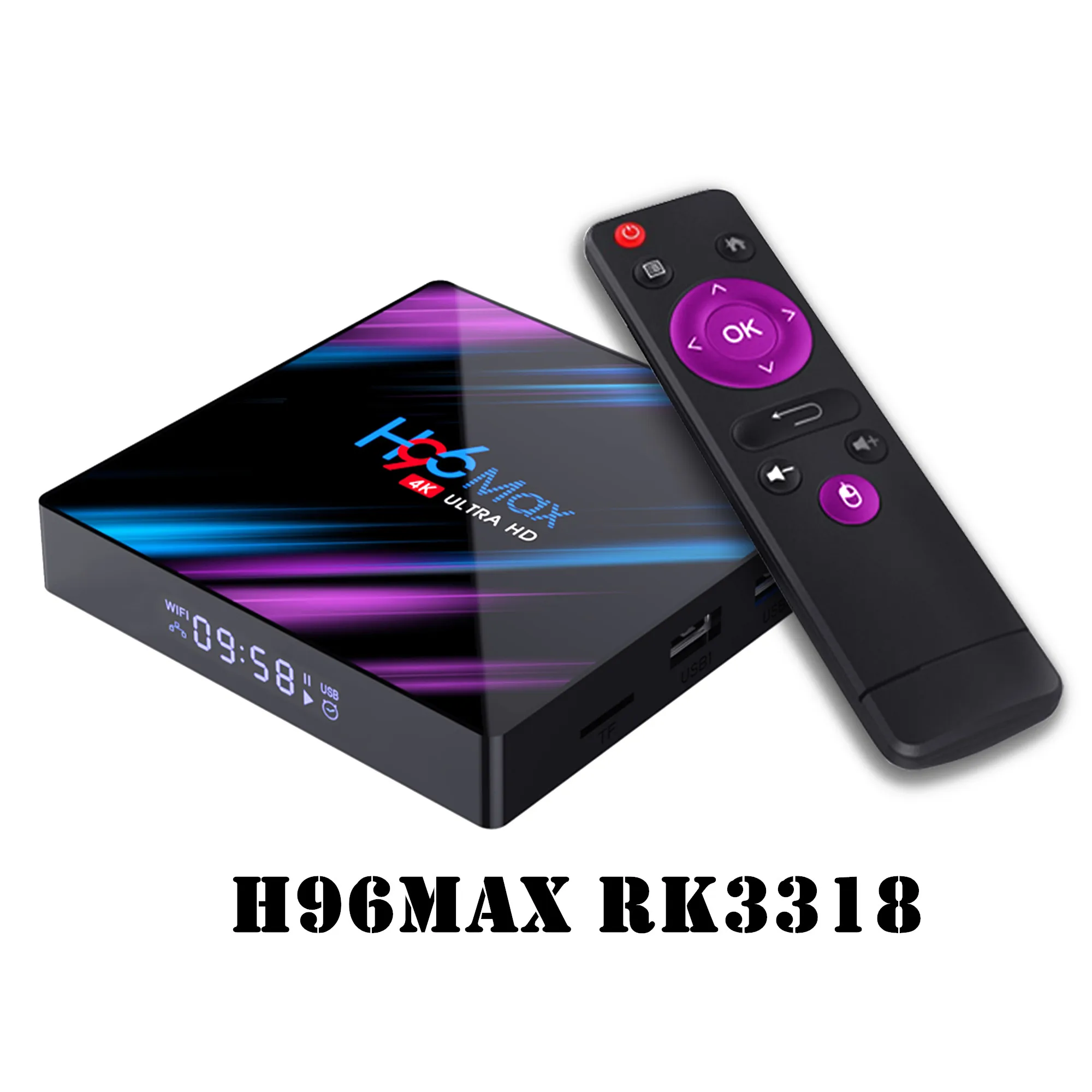 H96 MAX RK3318 смарт приставка для ТВ Поддержка 4K Android 10 0 WI FI Bluetooth4.0 h96max Media Player Декодер