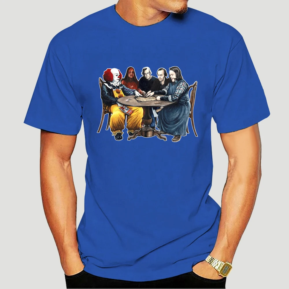 

Men Horror Movie Stephen King IT Joker Clown Printed Short Sleeve T-shirt 0945X