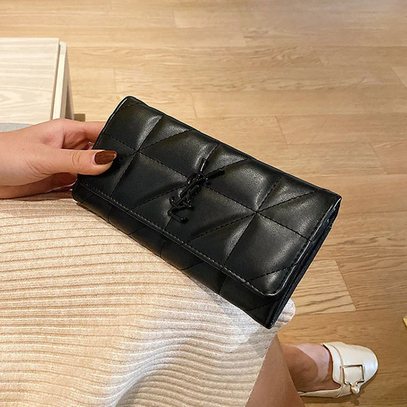 

Fashion Wallets Women Luxury Designer Brand Coin Purse Pu Leather Long Style New Cluth Sac Porte Monnaie Femme High Quality 2021