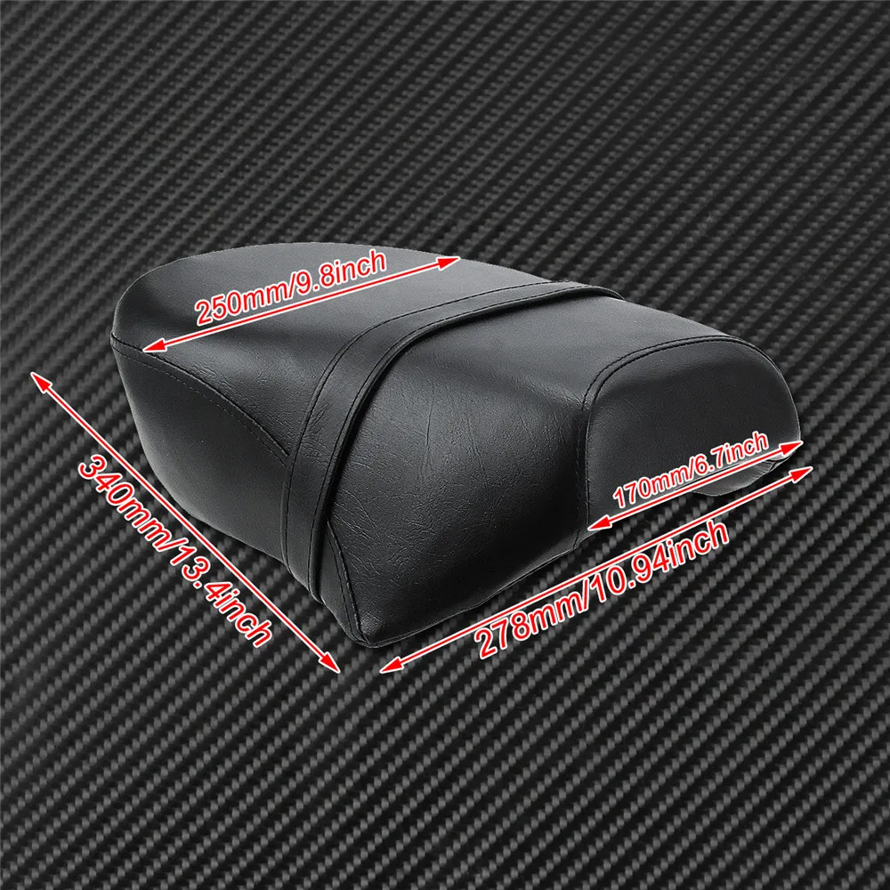

Motorcycle Rear Passenger Seat Cushion Pillion Leather Pad Cover Chrome Stud For Harley Sportster Iron XL883 XL1200 2007-2015