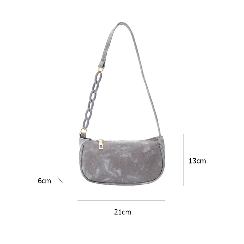 

Hot Sale Women Retro Shoulder Bag Stylish Tie-Dye Print Clutch Purse Lightweight Chain Handbag with Zipper Closure 4 Colors