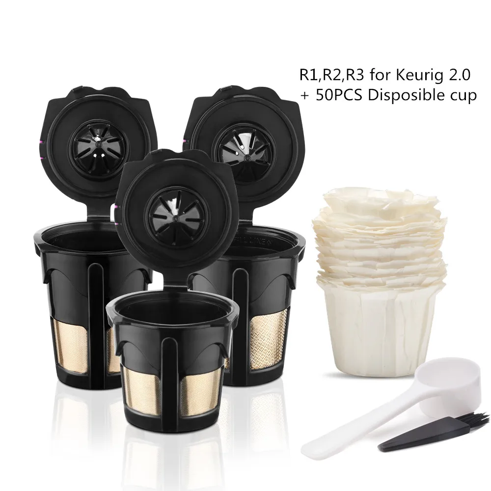 3 шт. многоразовый фильтр для кофе Keurig 2 0 k200 k300 k400 k500 k450 Brewers R1 R2 R3 k кофе|Фильтры
